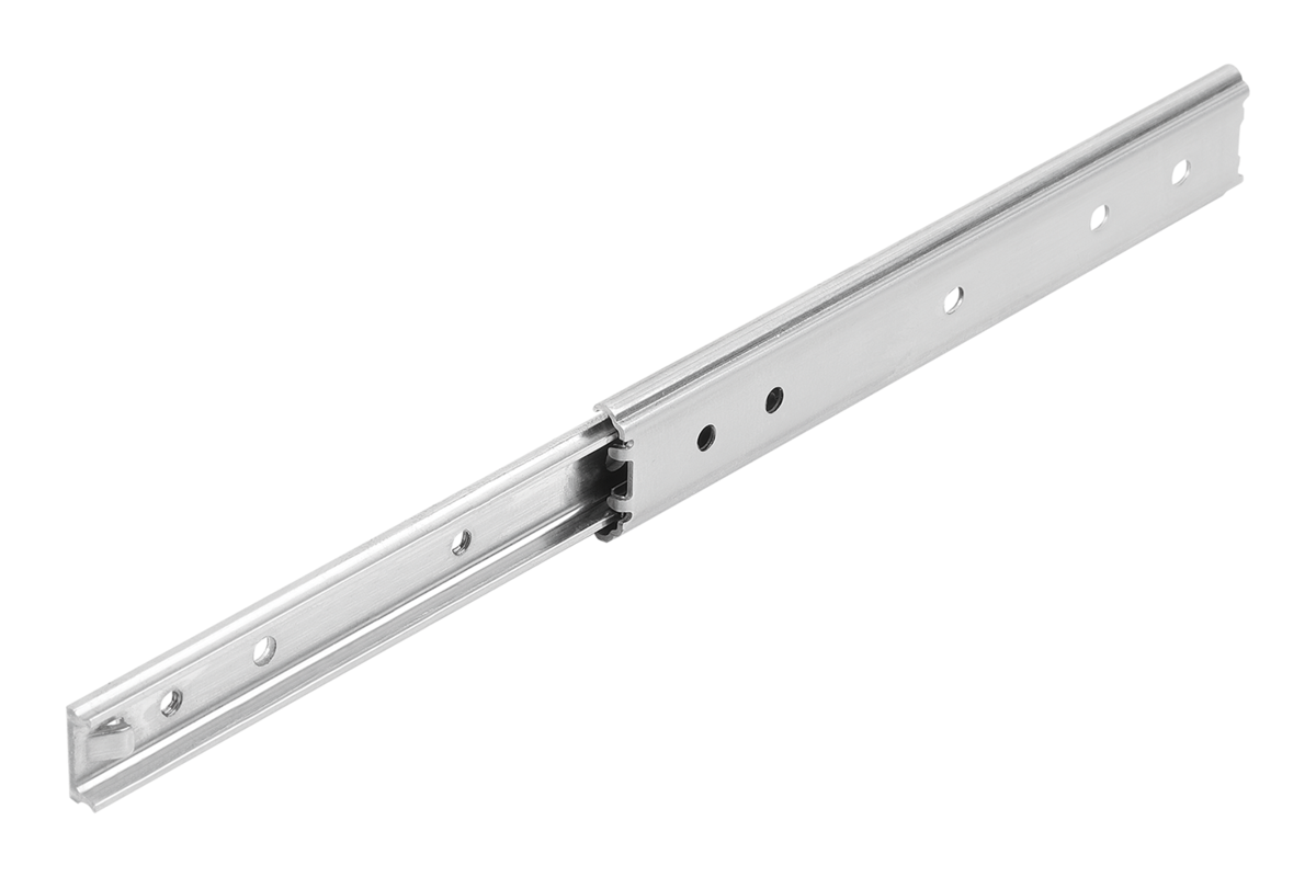 Glissières télescopiques en inox pour montage latéral