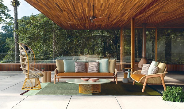 Nouvelle collection de mobilier Vimini en osier signée Kettal