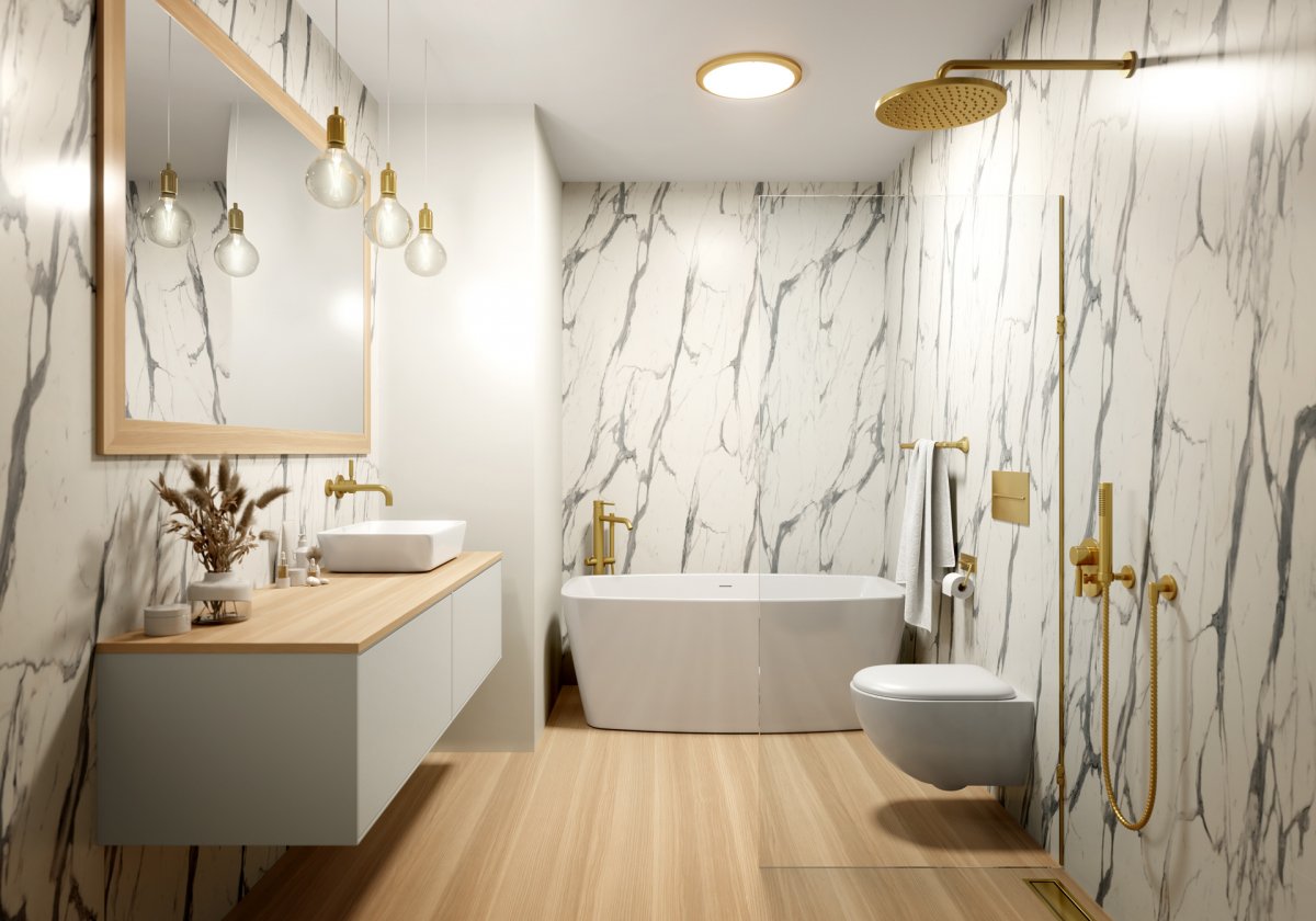 Nuance de Polyrey, une solution innovante d’habillage mural des pièces humides
