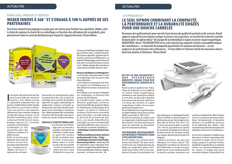 Double page du magazine Batiguide