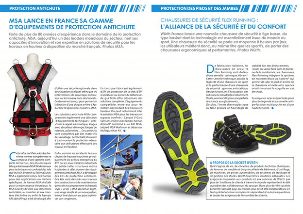 Double page L'Industriel — Sécurité