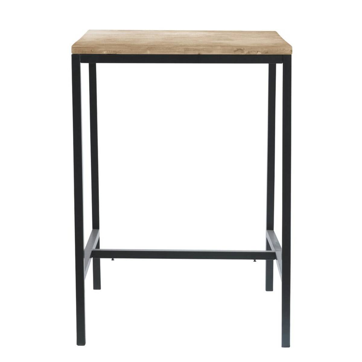 Table à manger haute en sapin et métal 2/4 personnes L75